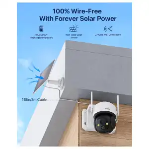 CAMARA PARA EXTERIOR ZOSI C291 CON PANEL SOLAR miniatura 2