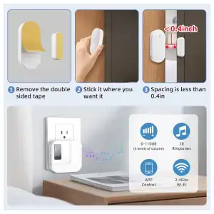 Timbre de puerta, sensor de puerta WiFi SanJie miniatura 7